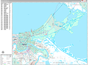 New Orleans  Wall Map Premium Style